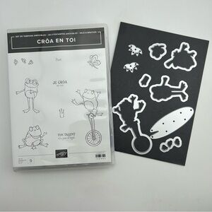 🍒 Stampin’ Up! 🍒 « Croâ en toi»  (So Hoppy Together) Stamp and die Set